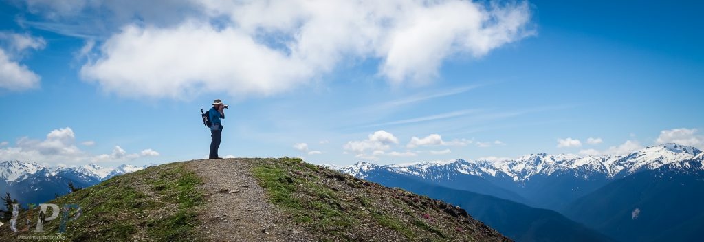 Scott McGee photographing Hurricane Ridge, Olympic National Park, WA. Photo by CrtrGrl