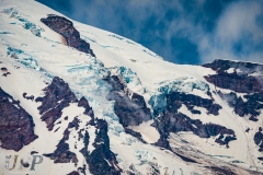 Snowpack on Mt Rainier, Mt Rainier National Park, WA