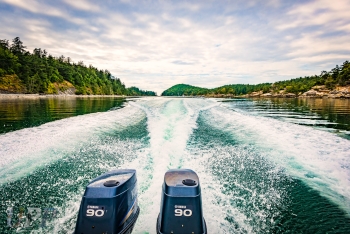 Leaving Sucia Island, heading back to Orcas Island